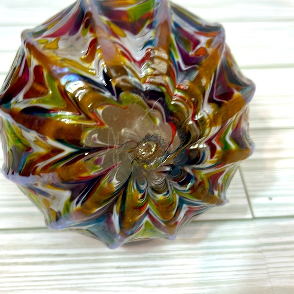 Blown Glass Confetti Pumpkin - Picture 6 of 9